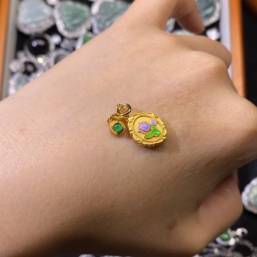 【闪购商品】翡翠颈饰银S925镶嵌天然