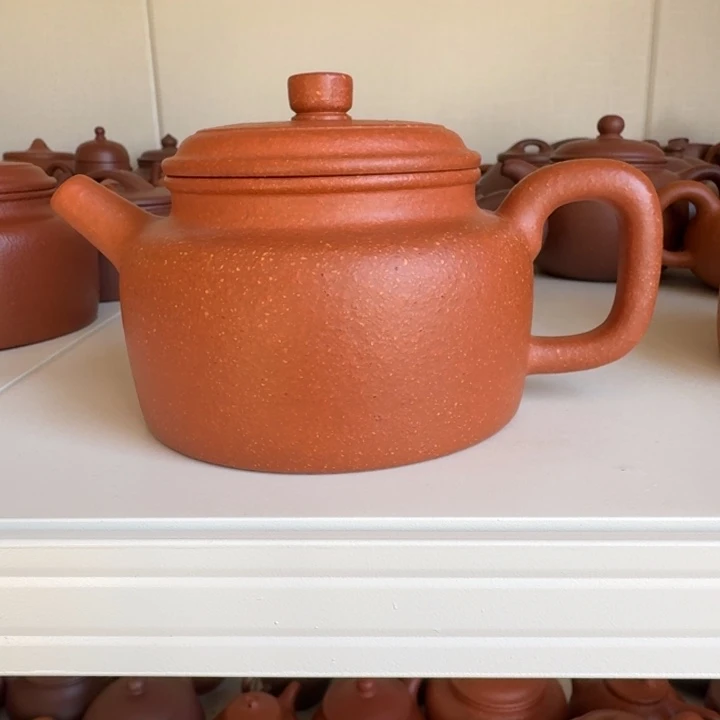 紫砂茶壶红将坡得中300cc