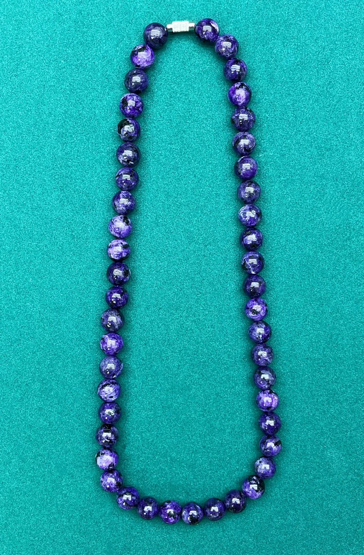 【中怡】南非老矿料-紫舒圆珠项链多样性发其一（A002）
