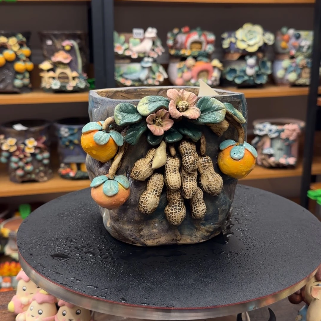 【闪购商品】菊粗陶手捏