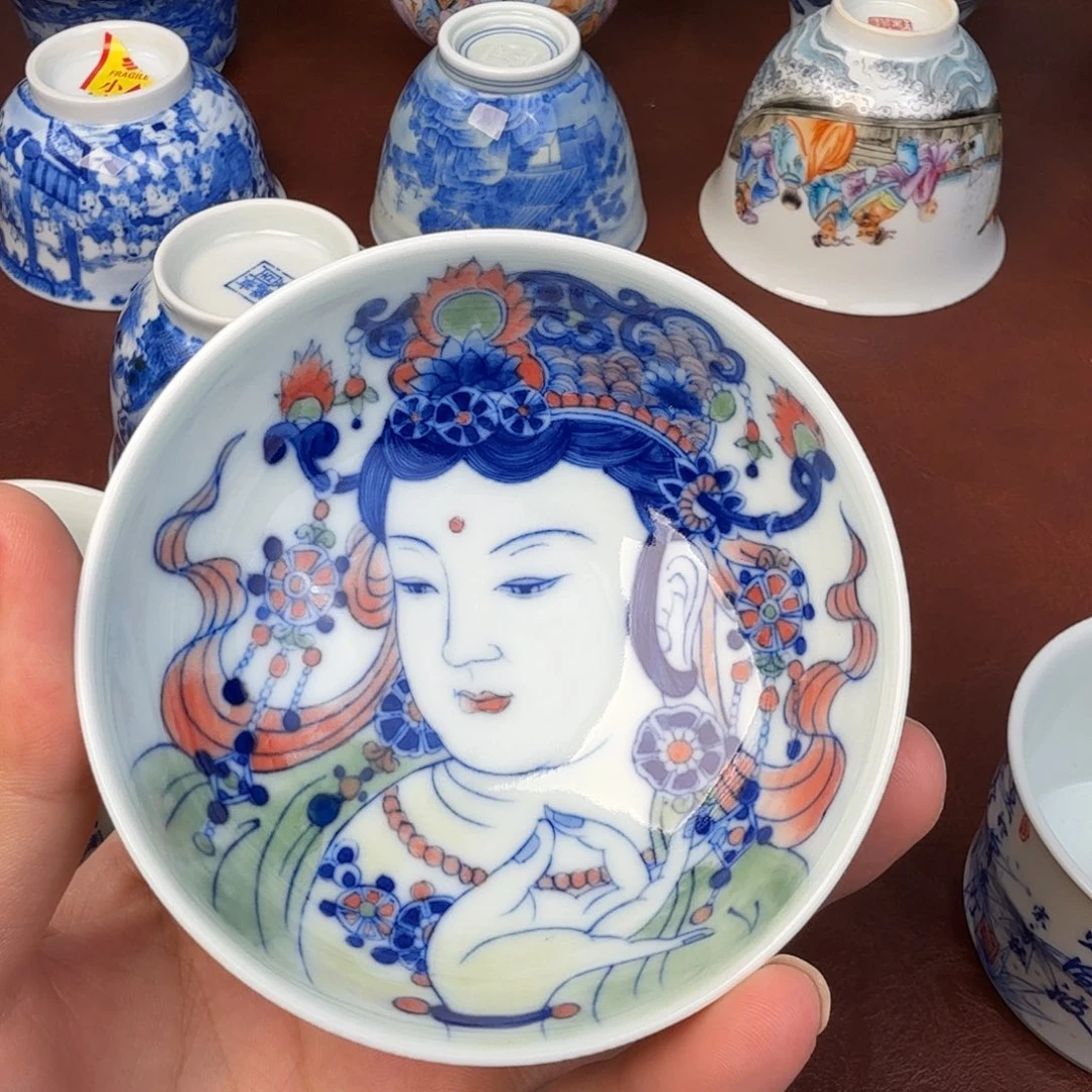 杯紫*居现代景德镇全手工全手绘茶具