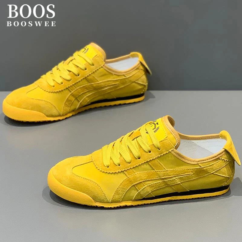 BOOS WEE男鞋秋季新款复古阿甘鞋透气休闲鞋轻便软底低帮板鞋子男