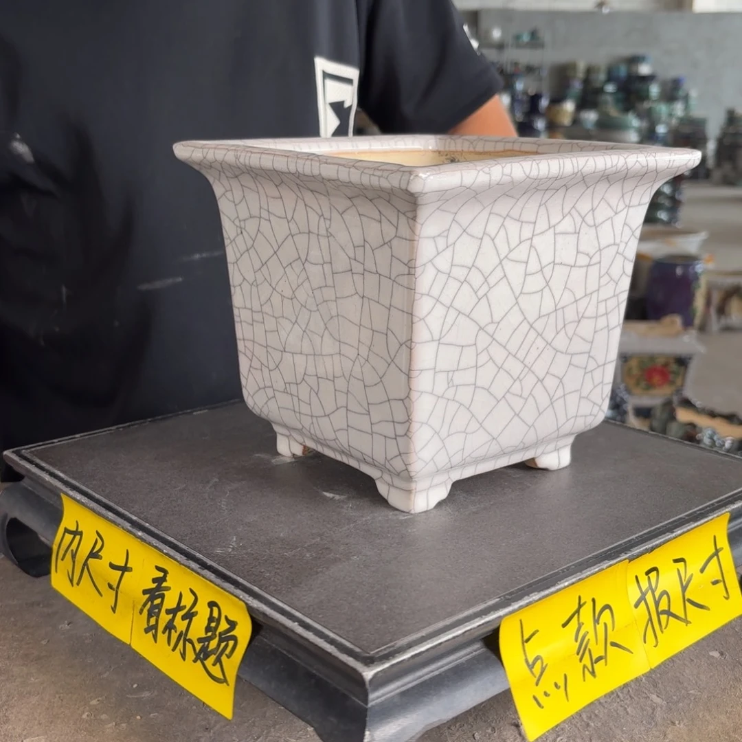 。一风堂石湾花盆 轻微收缩 内14*14