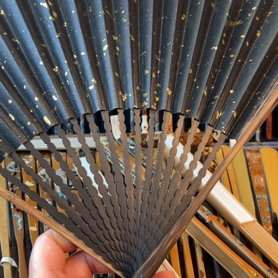 扇子竹子的叶子折扇