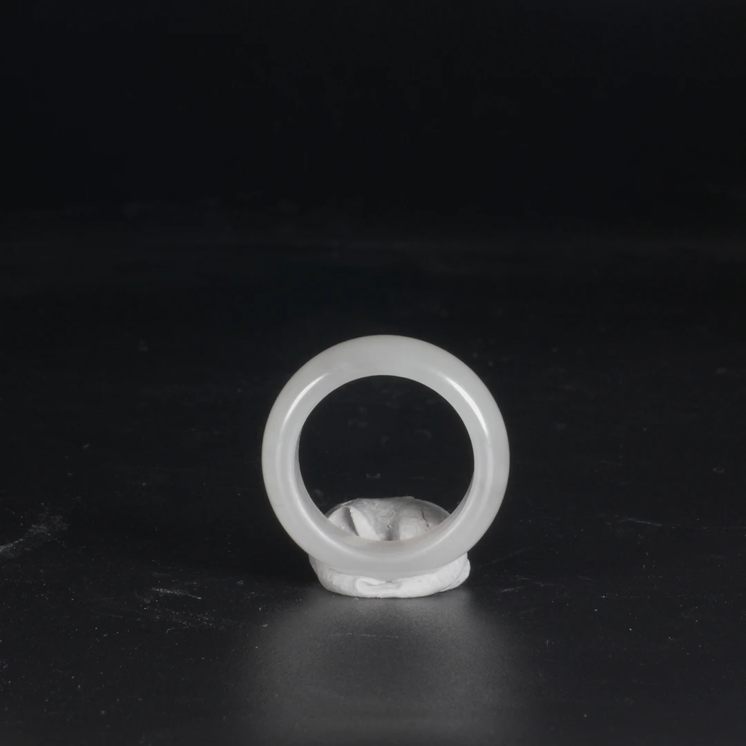 lot32老坑和田玉烟紫戒指