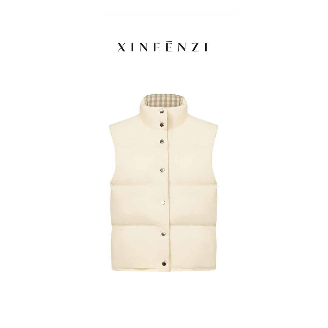 【安逸马甲】XINFENZI 正反两穿百搭减龄羽绒马甲 WJK37443
