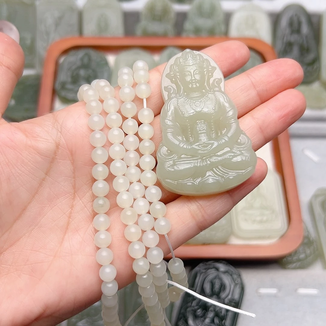 和田玉未镶嵌颈饰ぃ***ジ