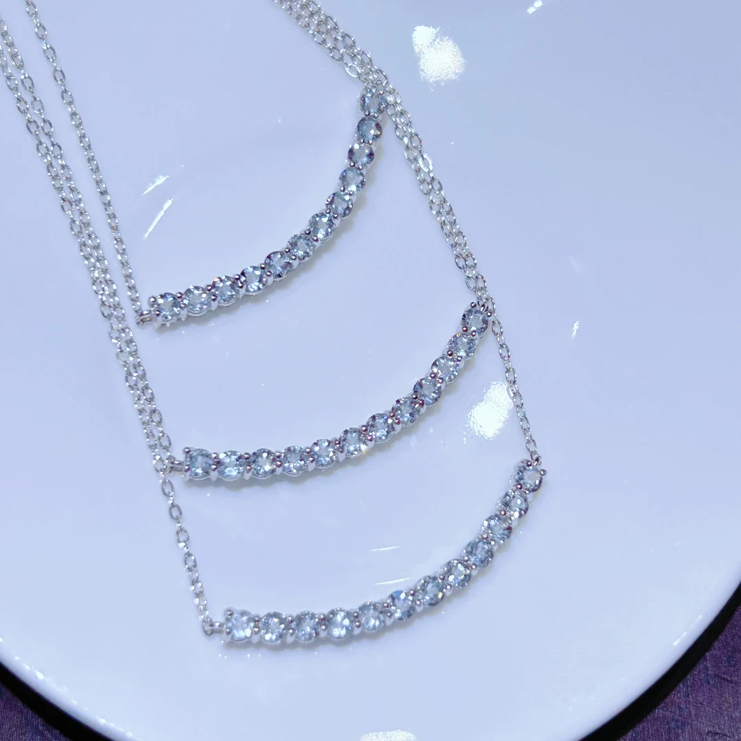 S925银海蓝宝项链-多样性发一-HLB006