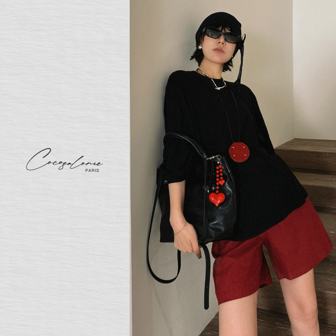 韩彬彬"主打舒适"白月光亲肤裸感松垮显瘦通勤八分袖T恤2305-2