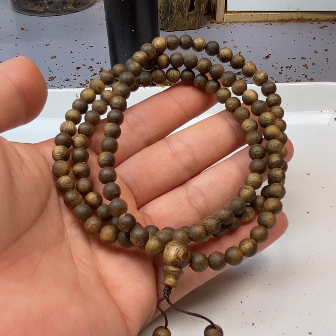 手串沉香绿棋楠规多0.6-11