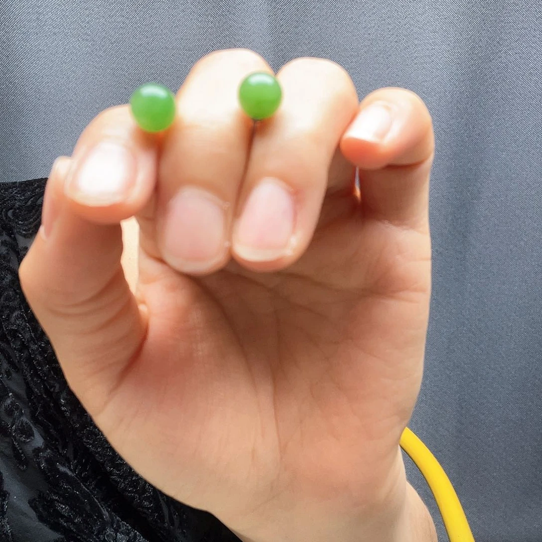 和田玉银S925镶嵌耳饰