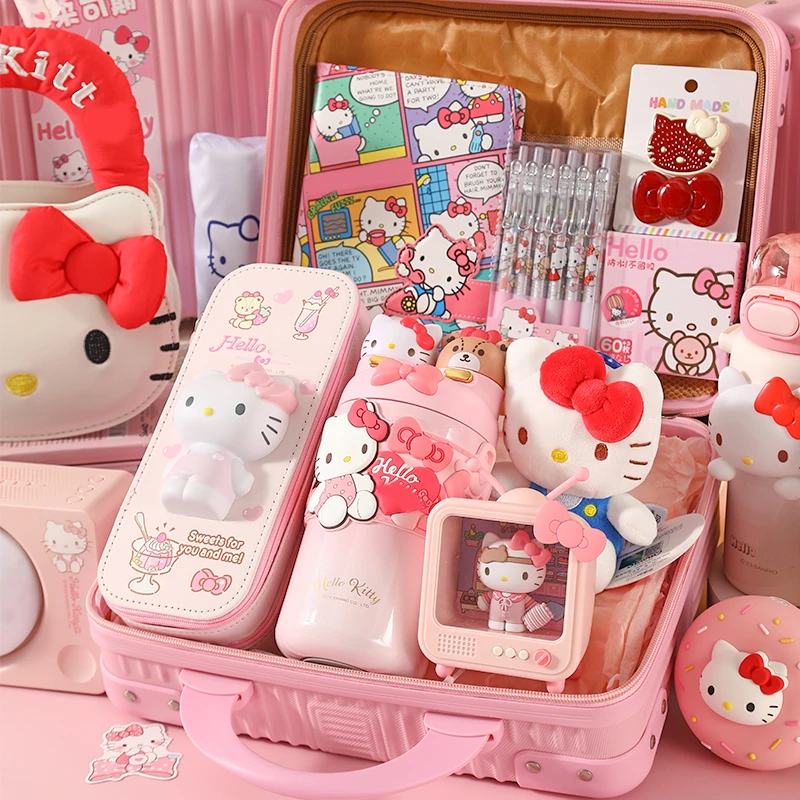 HelloKitty凯蒂猫儿童生日礼物女孩春节新年十岁礼盒文具实用套装