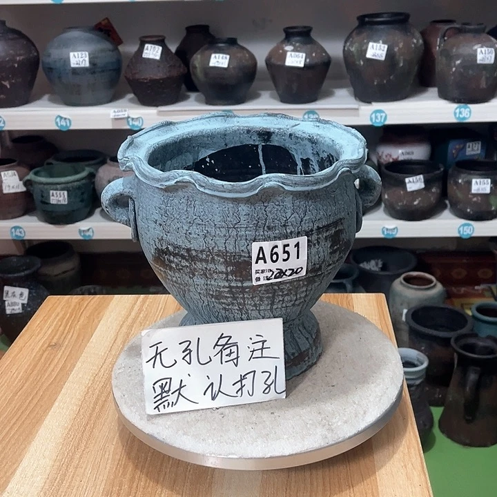 红陶手工制作工艺花盆