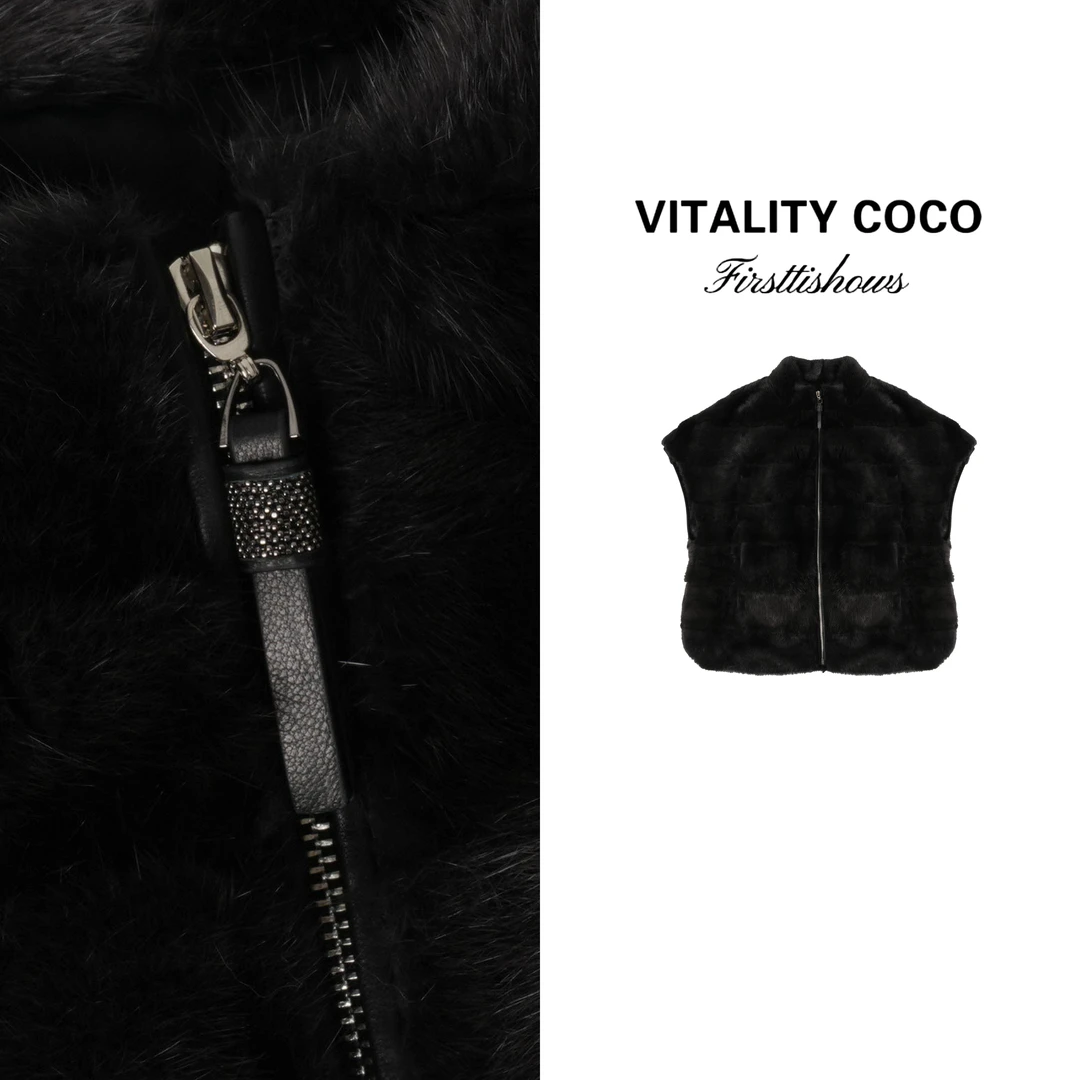 VITALITY COCO·BC系列 高定满天星水貂皮草马甲-2848