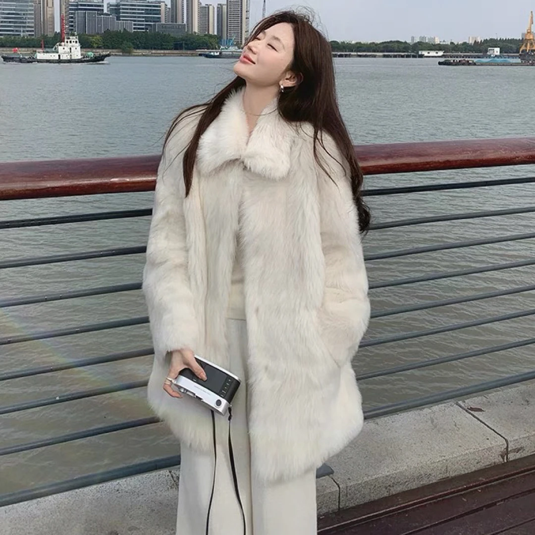 著品汇1014  【万年三代】进口托斯卡纳直毛海宁皮草外套女一体