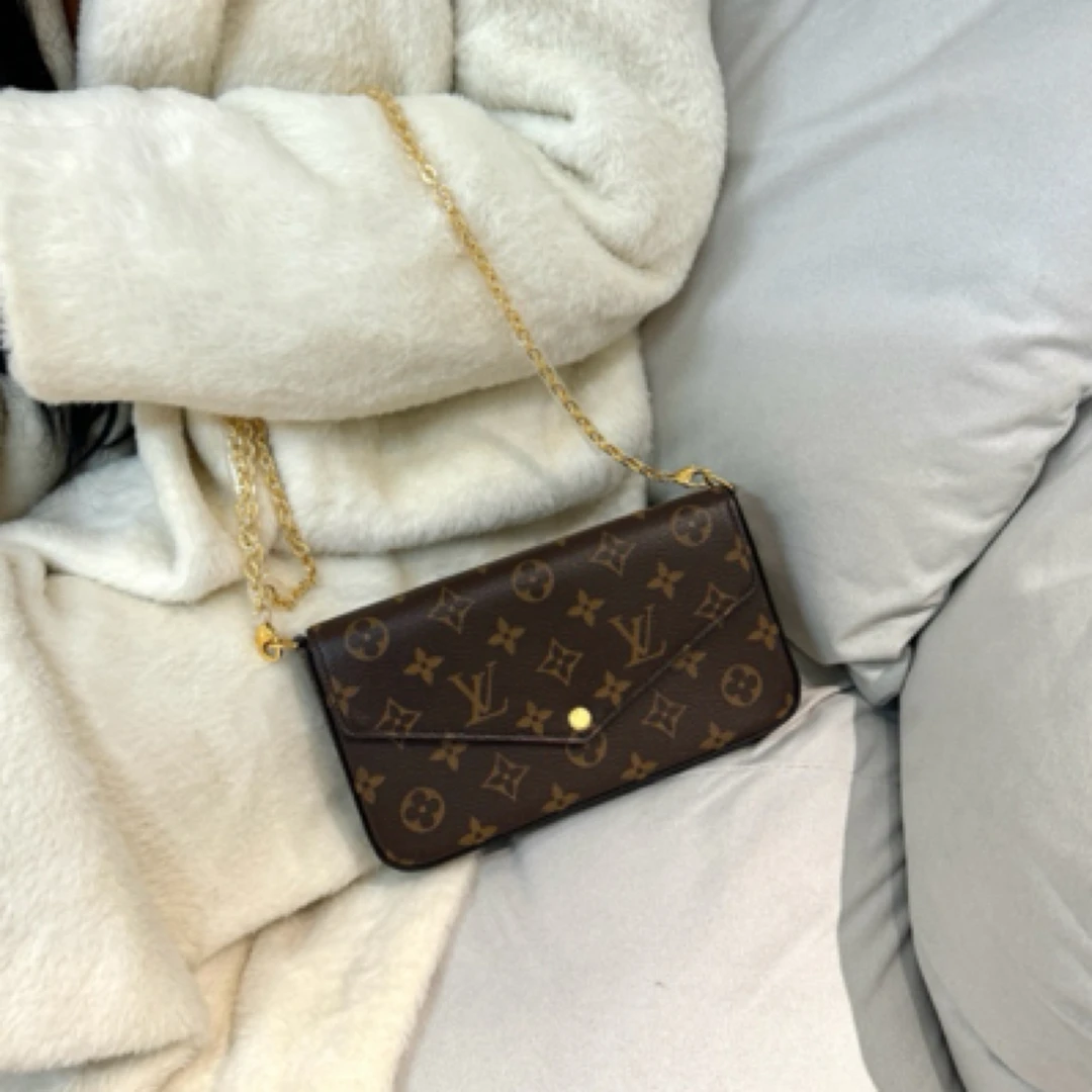 95新 LouisVuitton/路易威登 LV老花三合一链条包斜挎包经典时尚