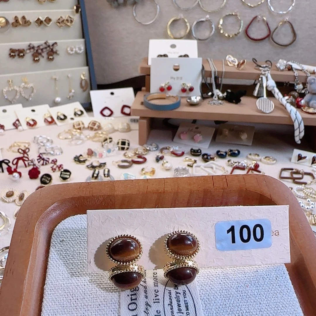 仿珍珠铜合金925银耳钉