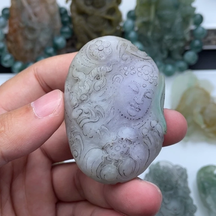 未镶嵌定制翡翠佛魔一念