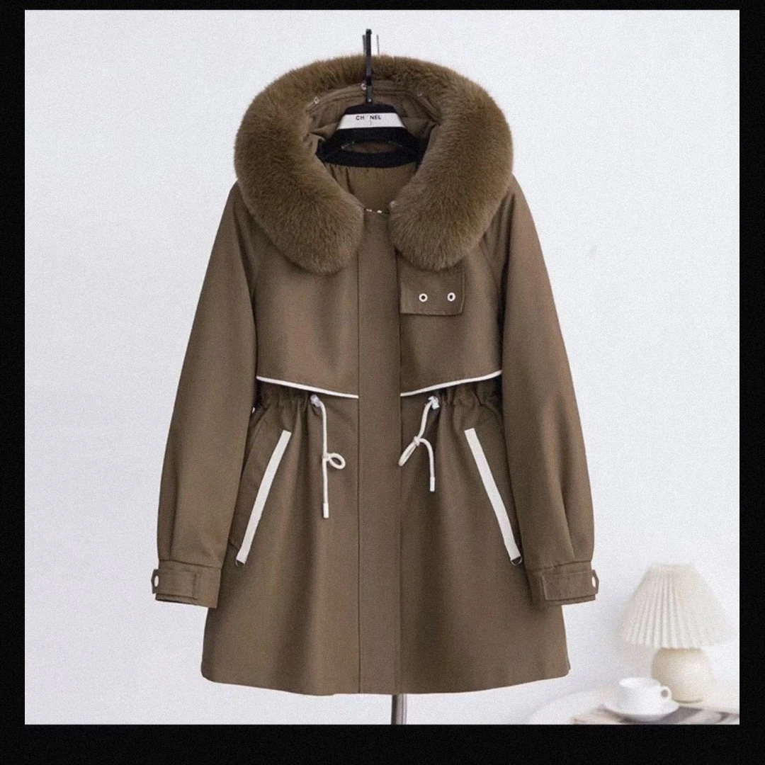 派克两件套，狐狸毛领子，兔毛内胆，活里活面 可拆洗，可拆卸