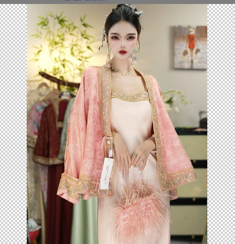 花享悦2025春季新款日常中国风复古上衣和吊带裙（2506+2544）