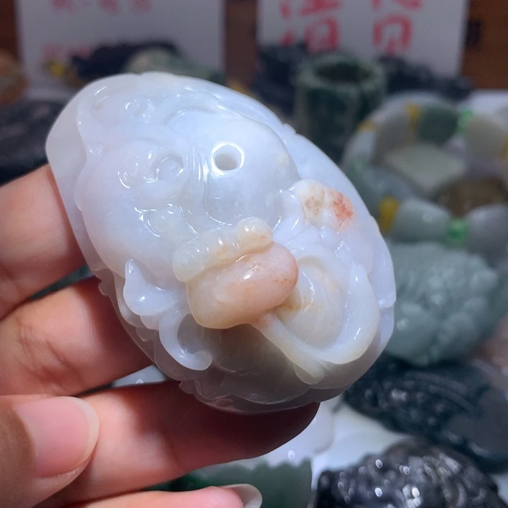 翡翠未镶嵌颈饰保真天然A货翡翠