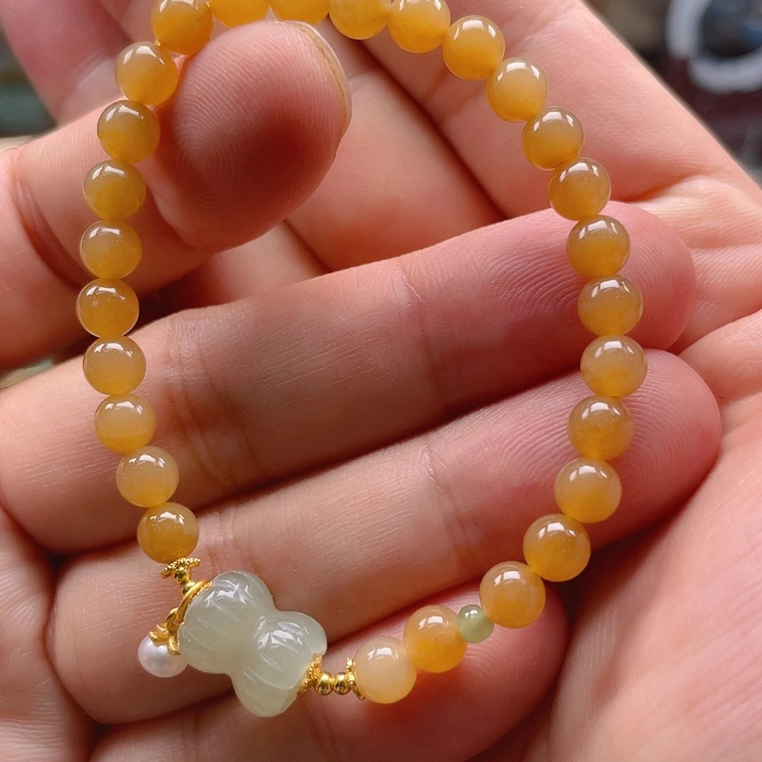 手链银S925镶嵌和田玉