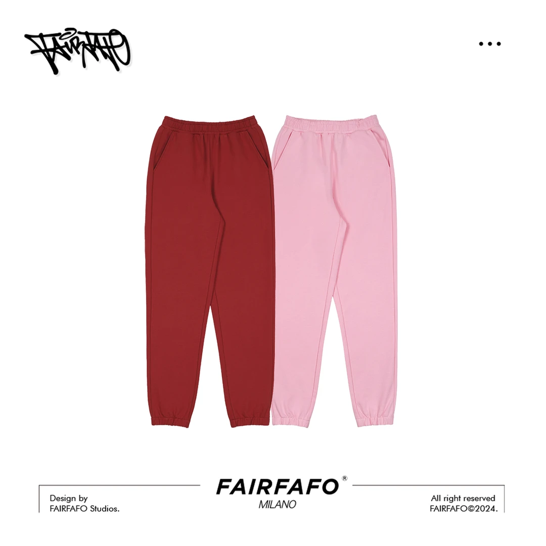 FAIRFAFO林肉肉【垂感宽松休闲裤】时尚纯色束脚长裤女KZSS312160