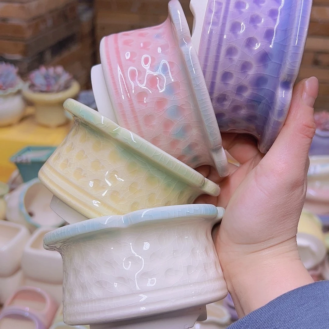 红陶陶瓷花盆当场满12包邮发货