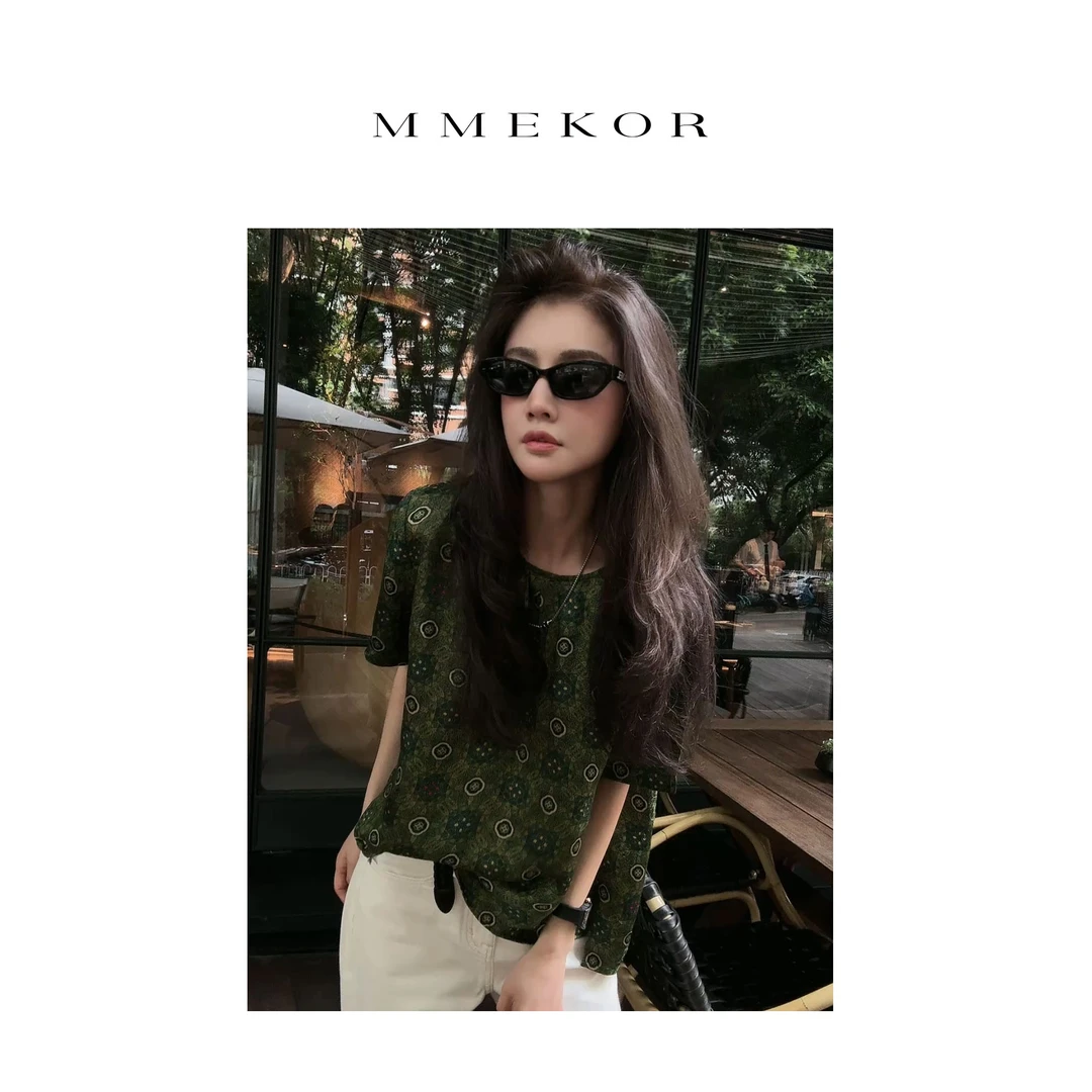 MMEKOR“山有扶苏”T恤 2025新款静奢老钱风质感短袖 30038
