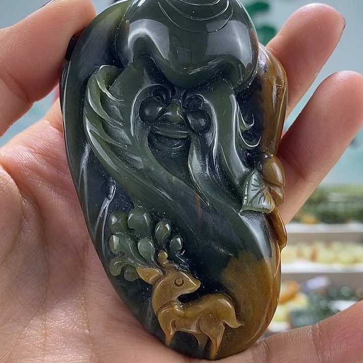 透闪石质玉把件未镶嵌