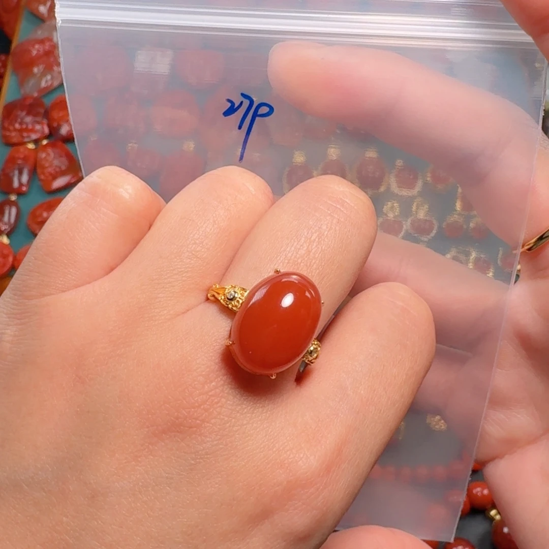 南红玛瑙南红保山银S925镶嵌