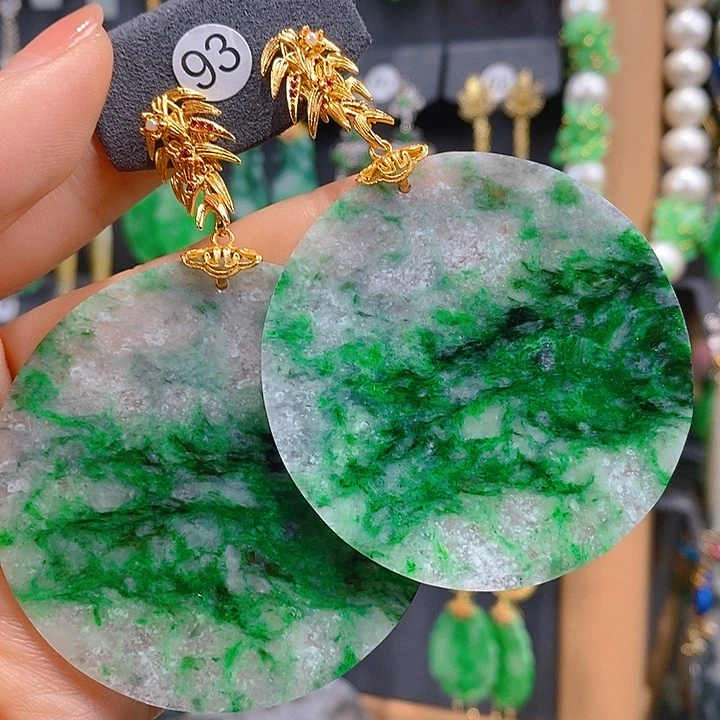 翡翠未镶嵌耳饰翡翠