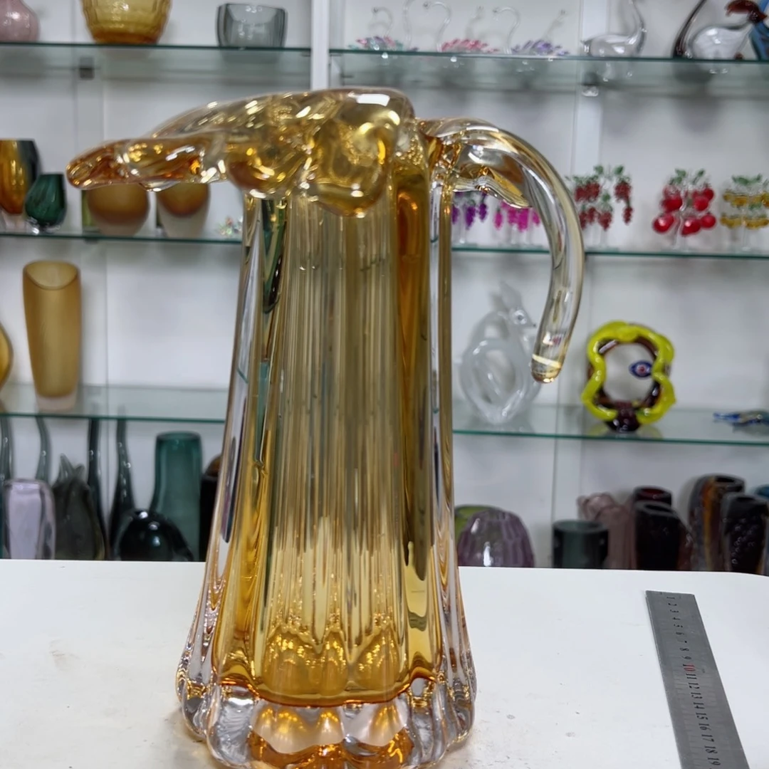 幻彩琉璃花器纯手工制作高度 26