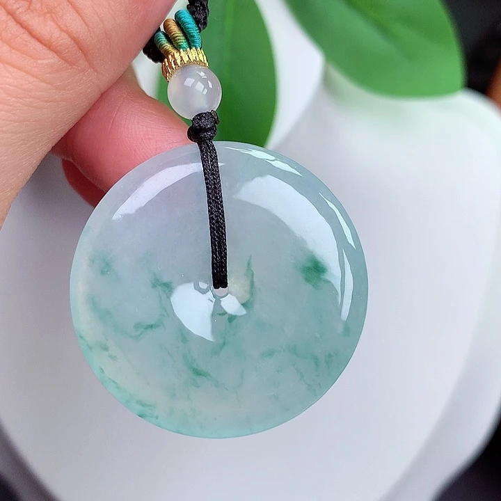 颈饰未镶嵌翡翠平安扣 33.8x4.7mm