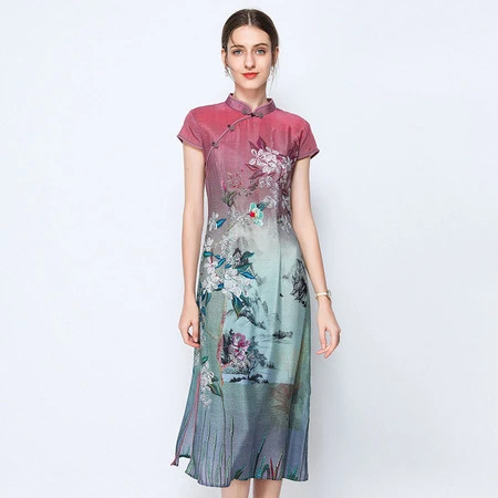 时尚女装连衣裙（直播链接请勿直接拍）大码显瘦气质夏季复古中长款