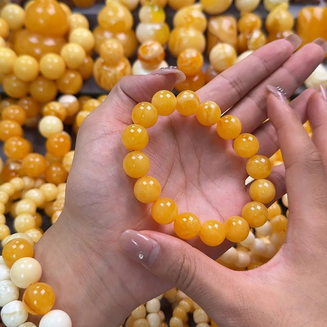 蜜蜡未镶嵌珠宝奇石同料12mm