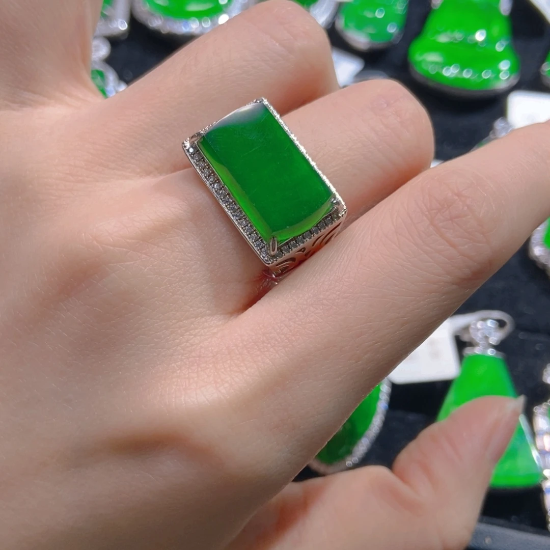 翡翠吊坠(不含链)银S925镶嵌