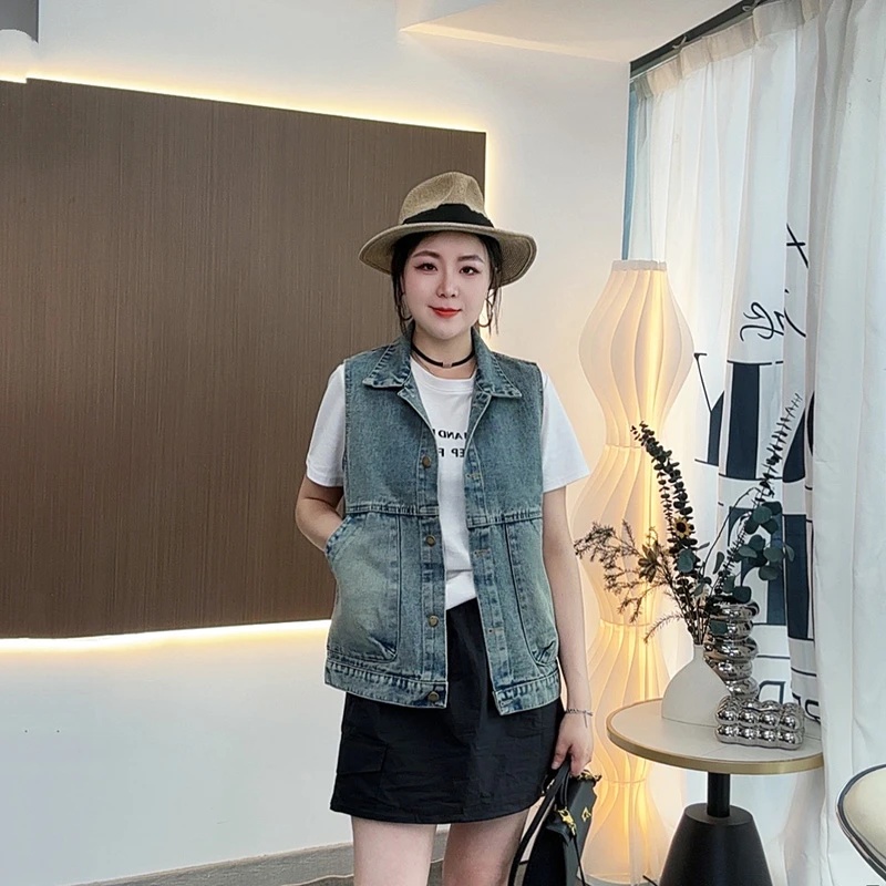 复古马甲常规款百搭短款纽扣大口袋宽松马夹