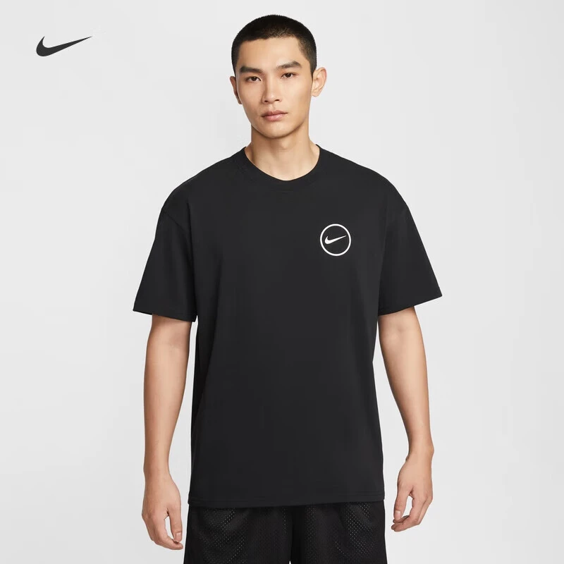 NIKE/耐克男子篮球舒适休闲黑色百搭透气宽松短袖T恤HJ3407010