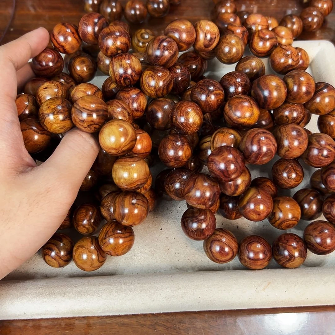 黄花梨/降香黄檀手串/手链20mm圆珠正心初级对眼