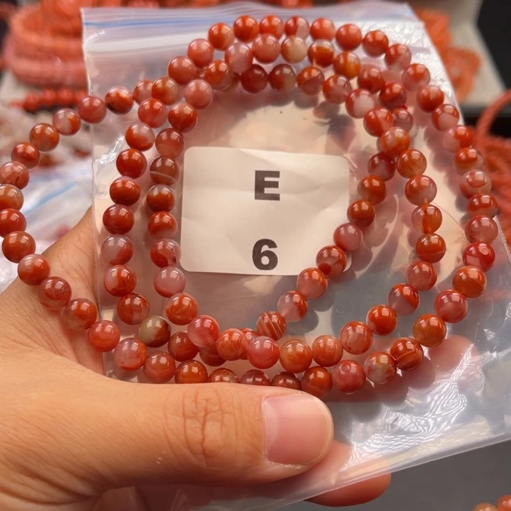 南红玛瑙未镶嵌多样性发货默认微瑕称重6mm