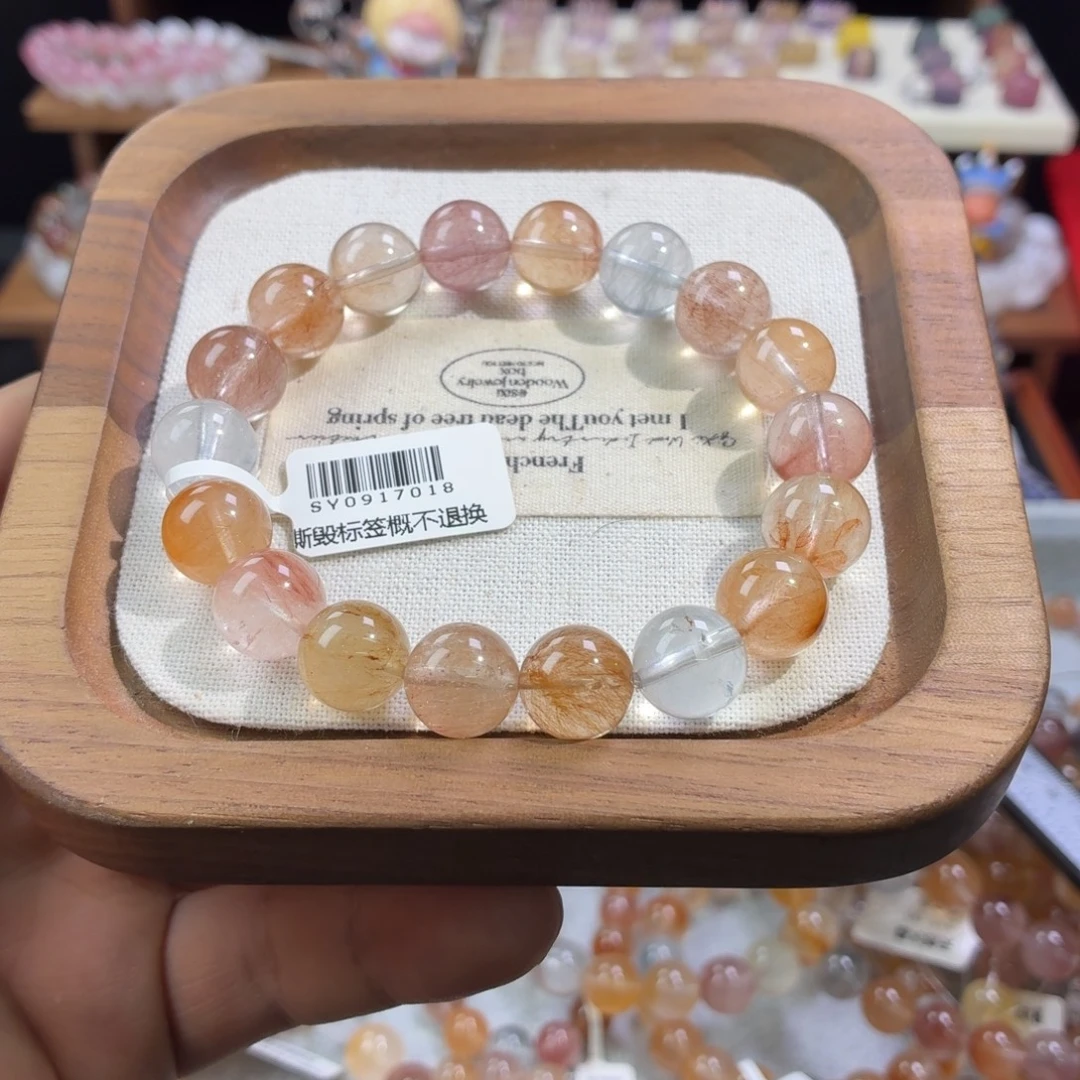 发晶手链未镶嵌彩兔毛11+