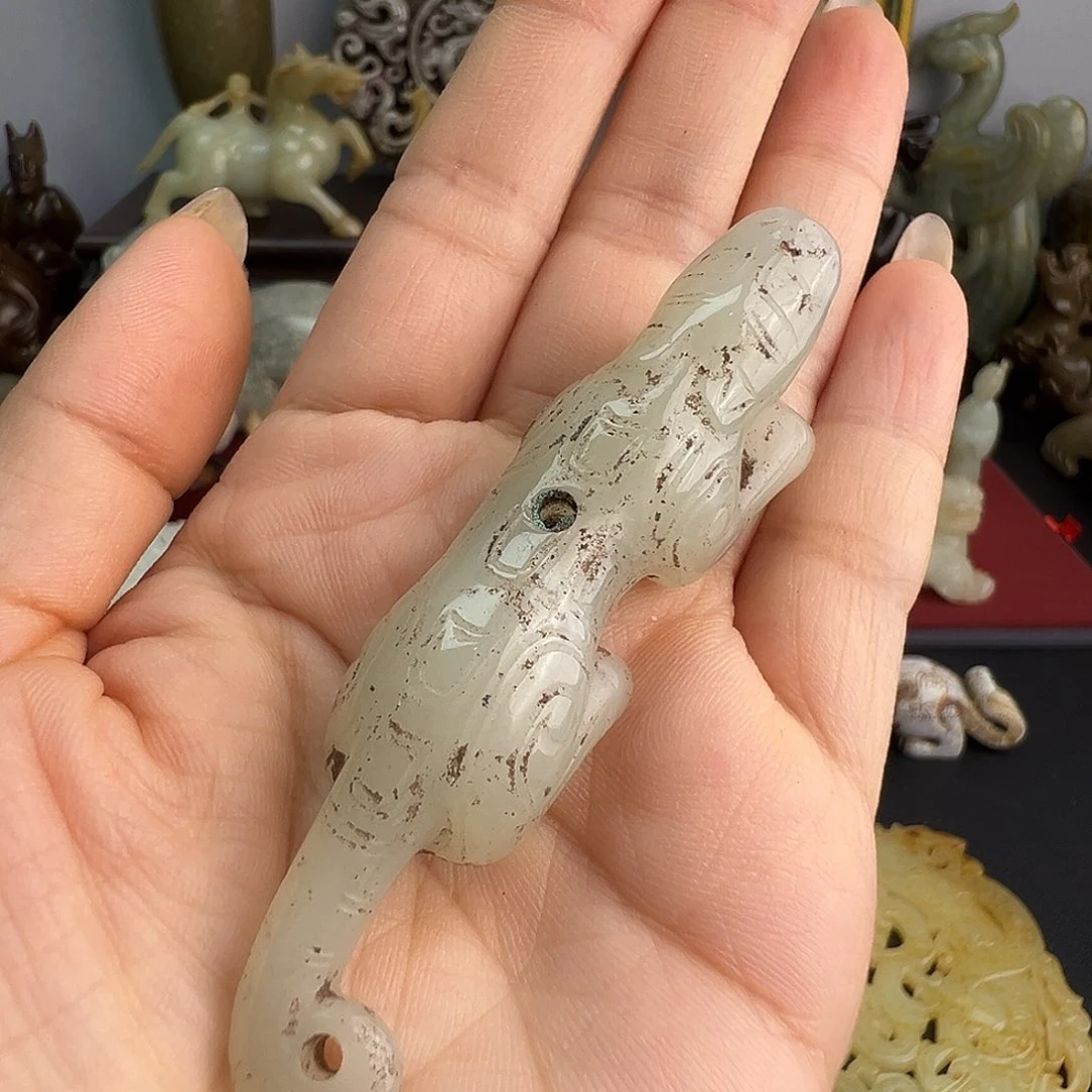 和田玉未镶嵌挂件冰*