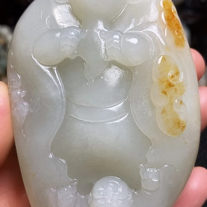 宾***语和田玉未镶嵌挂件