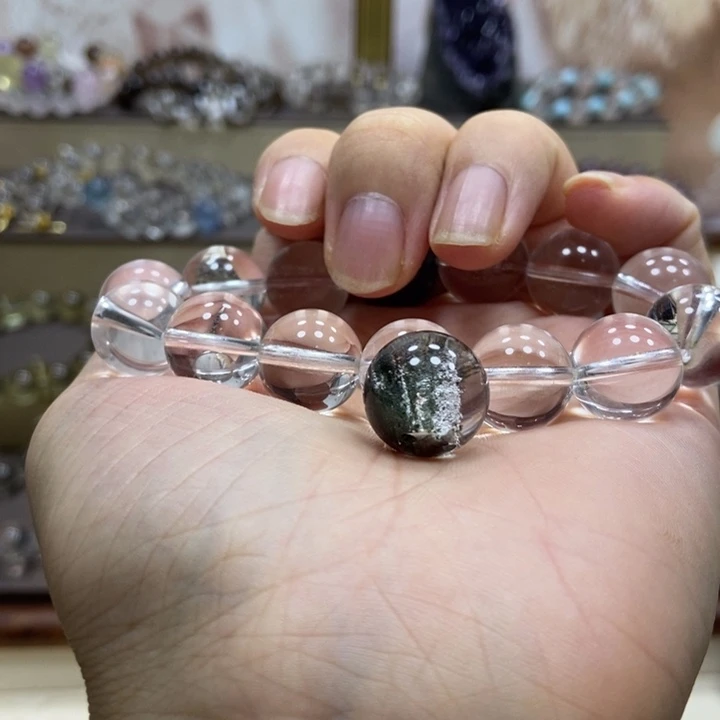 未镶嵌手链水晶13白14绿