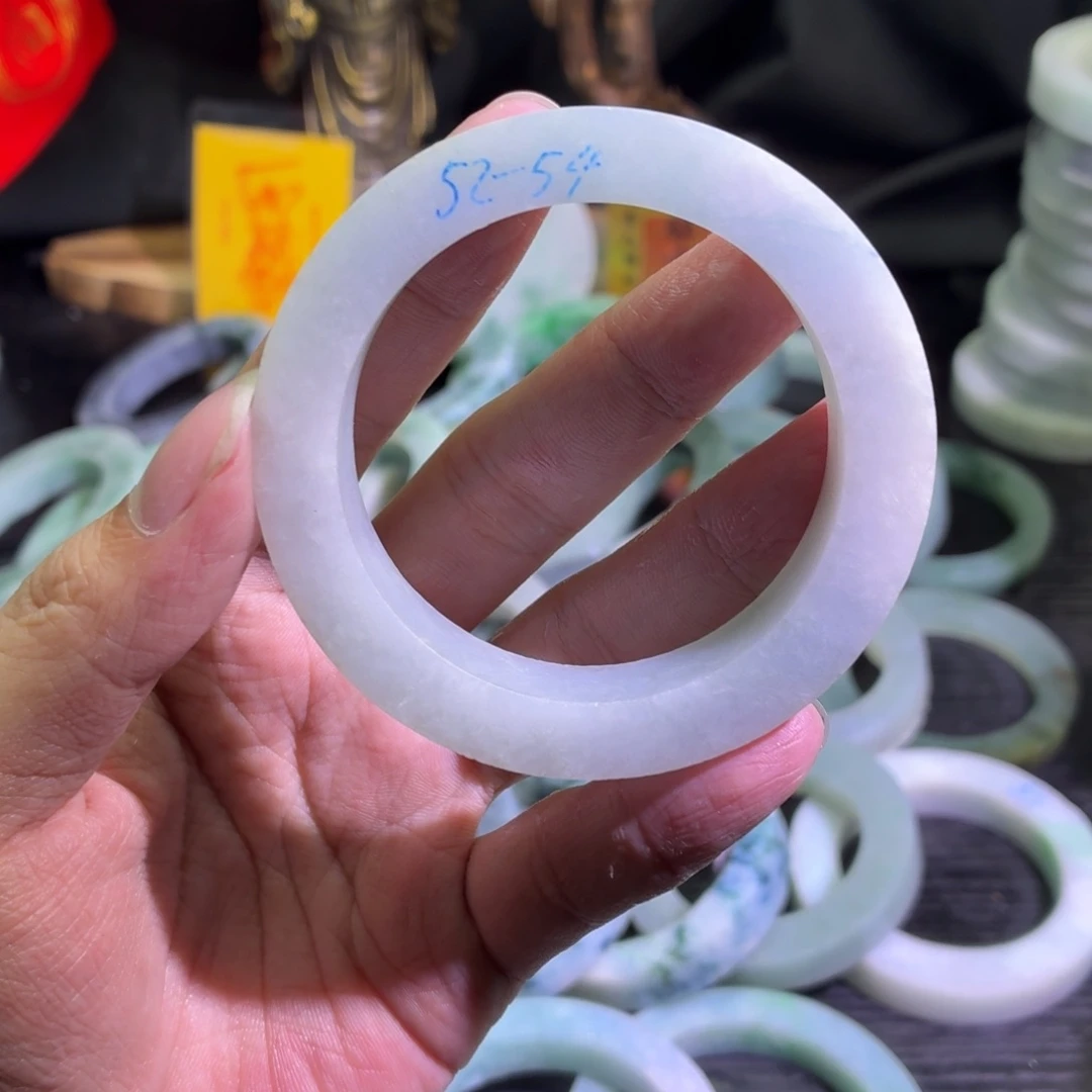 定制翡翠未镶嵌天然翡翠A货毛胚手镯定制