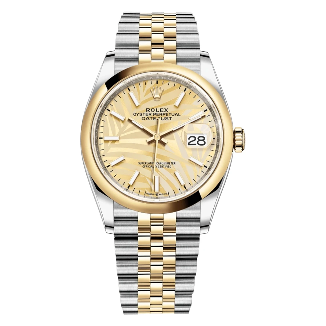 未使用 Rolex/劳力士 /126203间金光圈金棕榈/36mm
