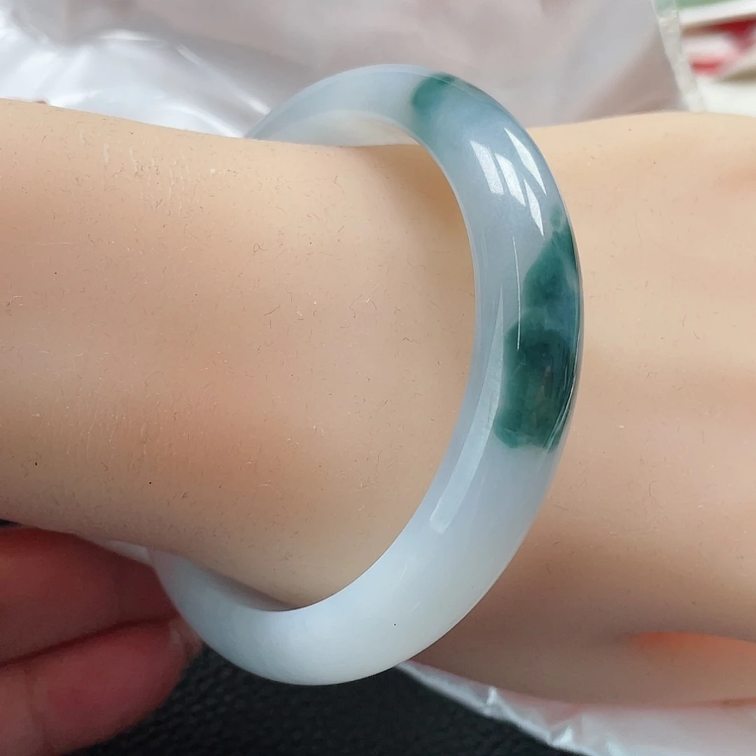 翡翠手镯未镶嵌缅甸翡翠手镯57圈