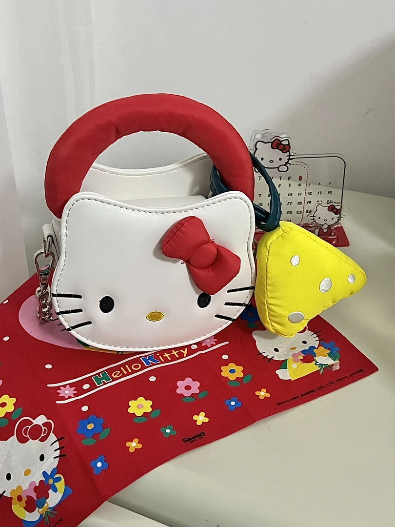 KT猫单肩斜挎手提小包包