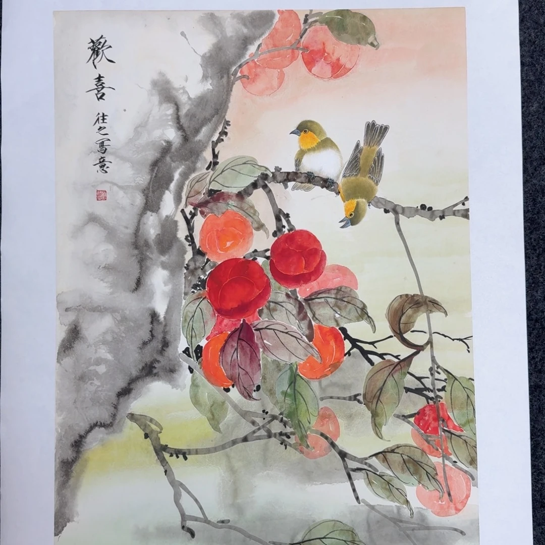 国画纯手绘花鸟山水作品